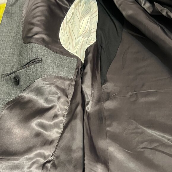 Lauren Ralph Lauren Men's 42L Sport Coat Gray 100% Wool Blazer Jacket Two Button - Picture 7 of 12